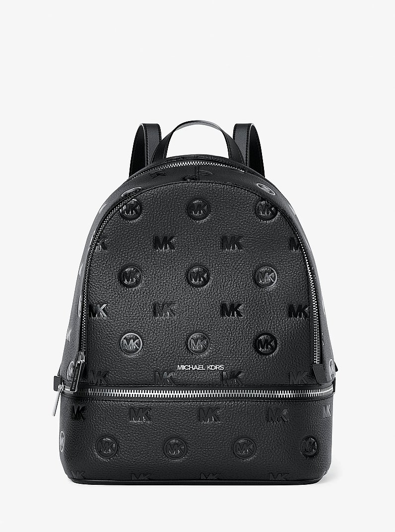 Sac &agrave; dos Rhea de taille moyenne &agrave; logo grav&eacute; in NOIR | Michael Kors
