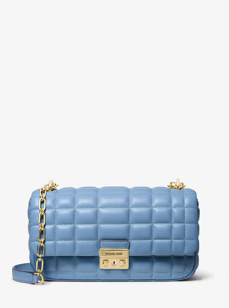 Tribeca Large Quilted Leather Shoulder Bag in FRENCH BLUE | Michael Kors