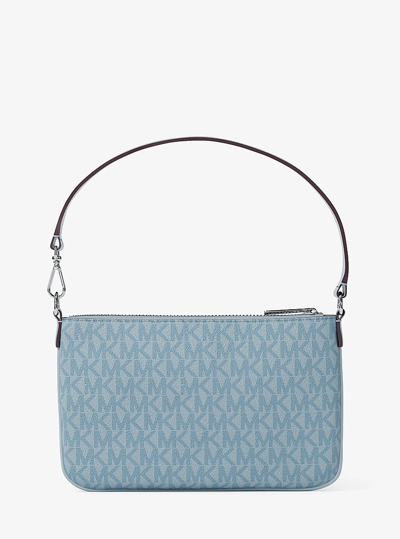 Jet Set Small Signature Logo Convertible Wristlet in PALE OCEAN | Michael Kors