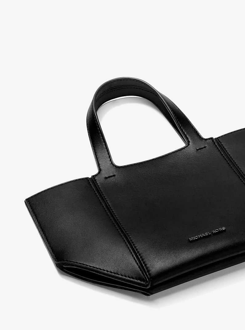 Jordi Small Leather Tote Bag in BLACK | Michael Kors