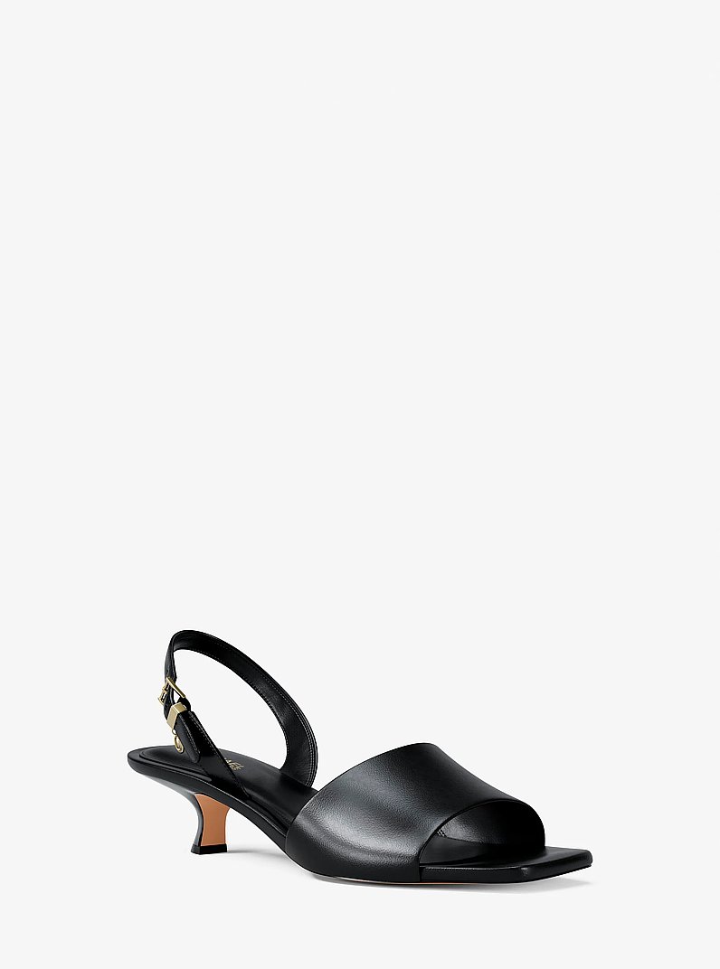 Merrie Kitten Heel Sandal in BLACK | Michael Kors