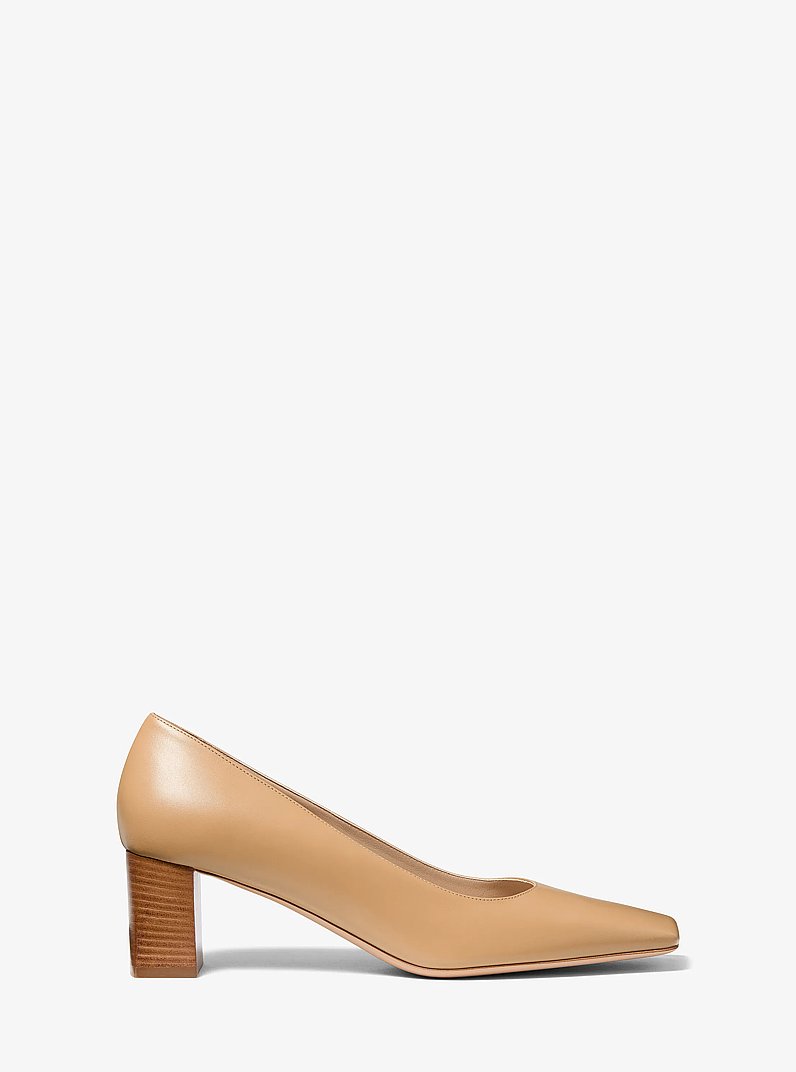 Maria Leather Pump in FAWN | Michael Kors