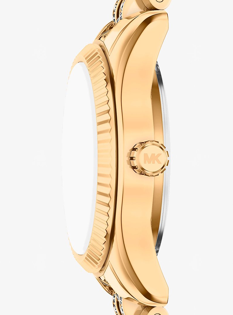 Kleine Armbanduhr Lexington im Goldton mit Pav&eacute; in GOLDTON | Michael Kors