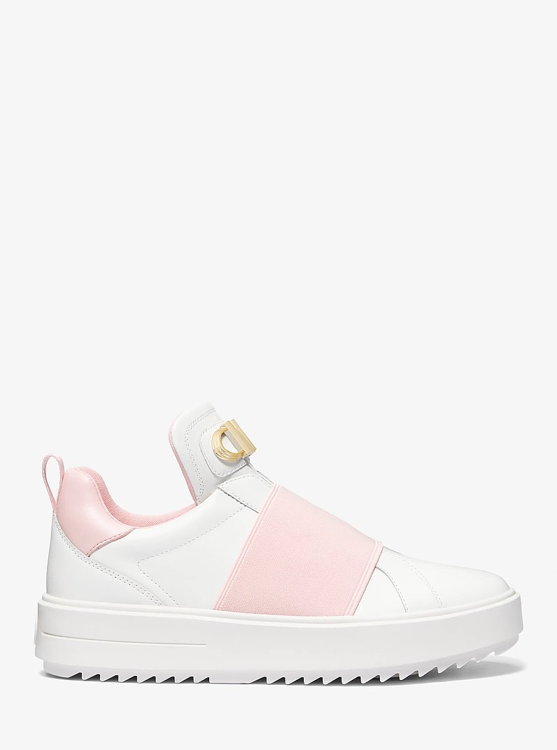 Emmett Embellished Leather Slip-On Sneaker in MAIS | Michael Kors