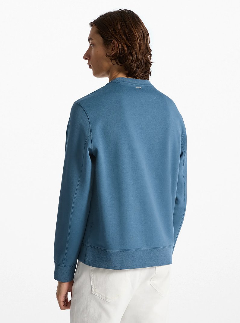 Pullover in misto cotone con logo in CHAMBRAY SCURO | Michael Kors
