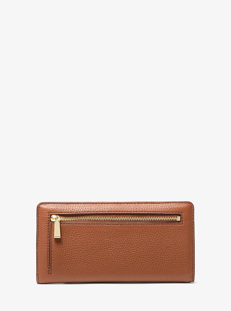 Grand portefeuille Bryant en cuir grain&eacute; avec bouton-pression sur le devant in VALISE | Michael Kors