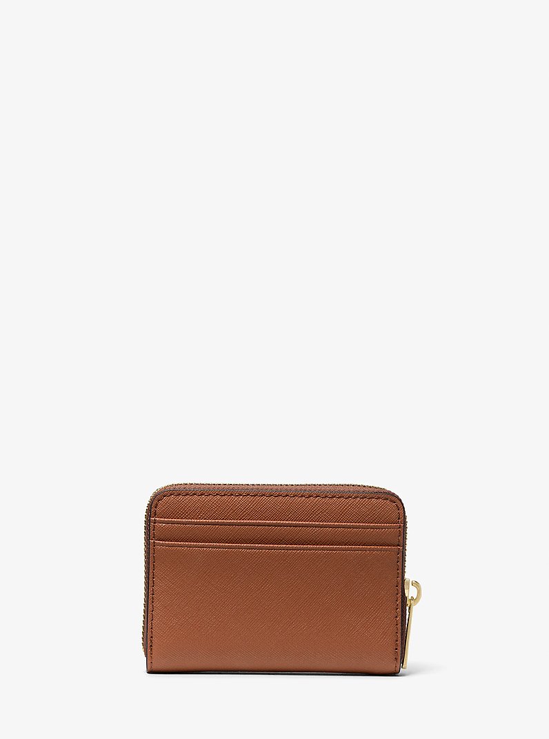 Jet Set Travel Medium Saffiano Leather Wallet in LUGGAGE | Michael Kors