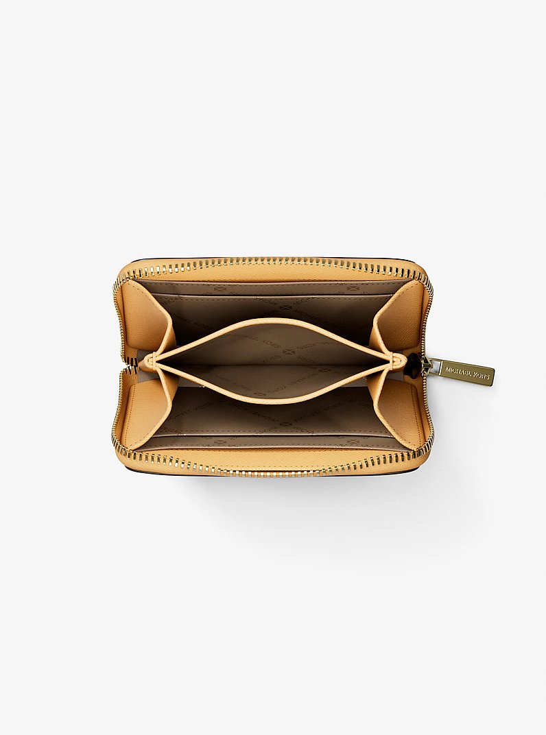 Jet Set Travel Medium Saffiano Leather Wallet in HONEYWHEAT | Michael Kors