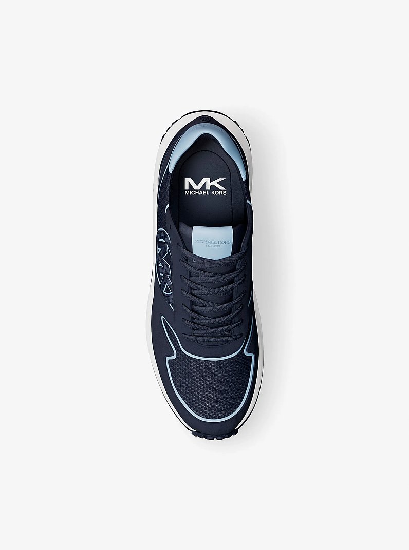 Dax Mixed-Media Trainer in LIGHT SKY | Michael Kors