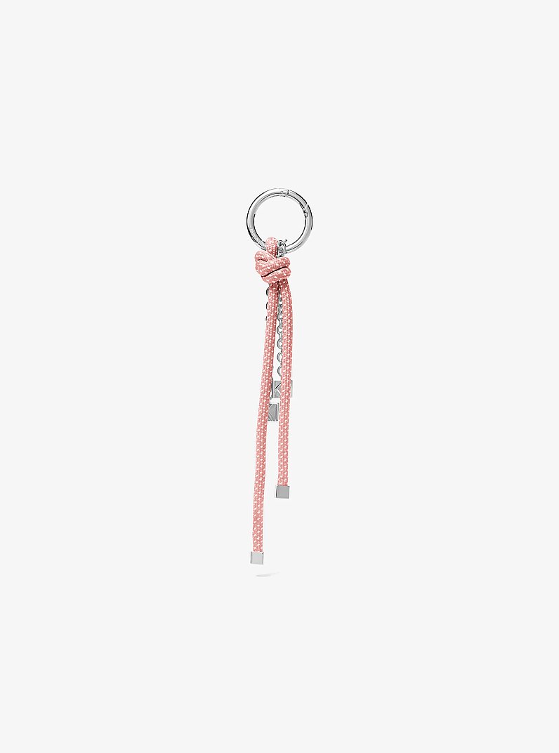 Silver-Tone and Speckled Cord Bag Charm in SMOKEY ROSE | Michael Kors