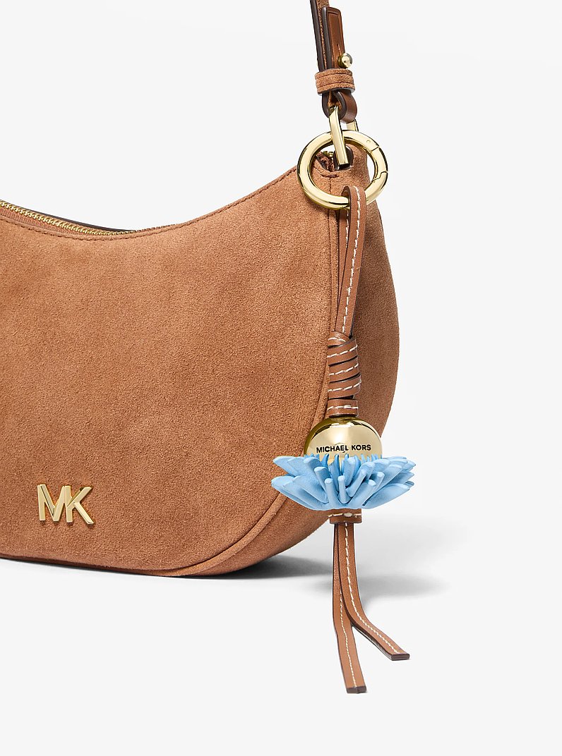Leather Flower Bag Charm in CHAMBRAY | Michael Kors