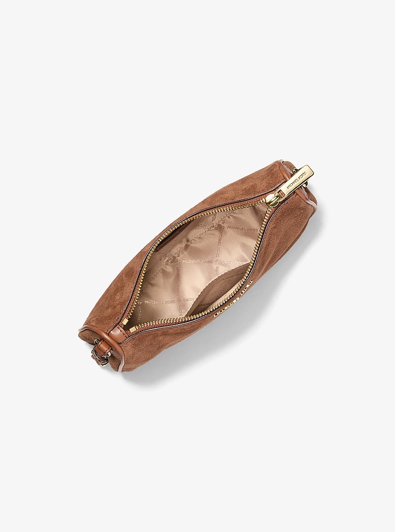 Pochette Jet Set media in pelle scamosciata in CUOIO | Michael Kors