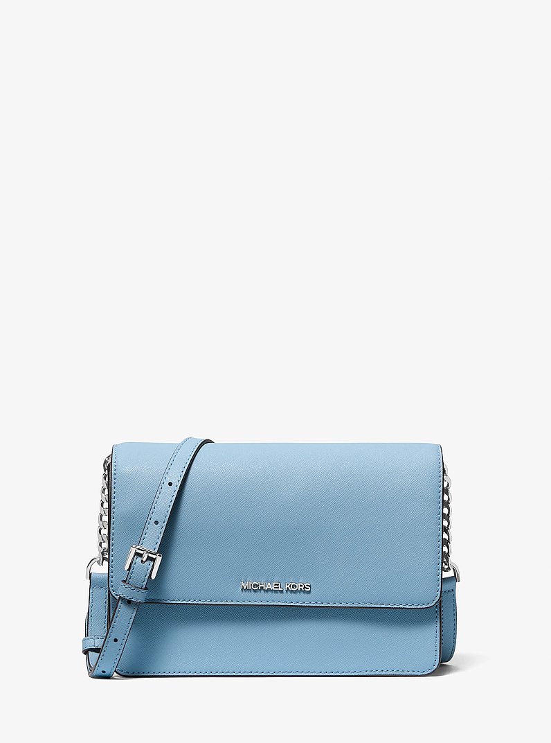 Daniela Large Saffiano Leather Crossbody Bag in CHAMBRAY | Michael Kors