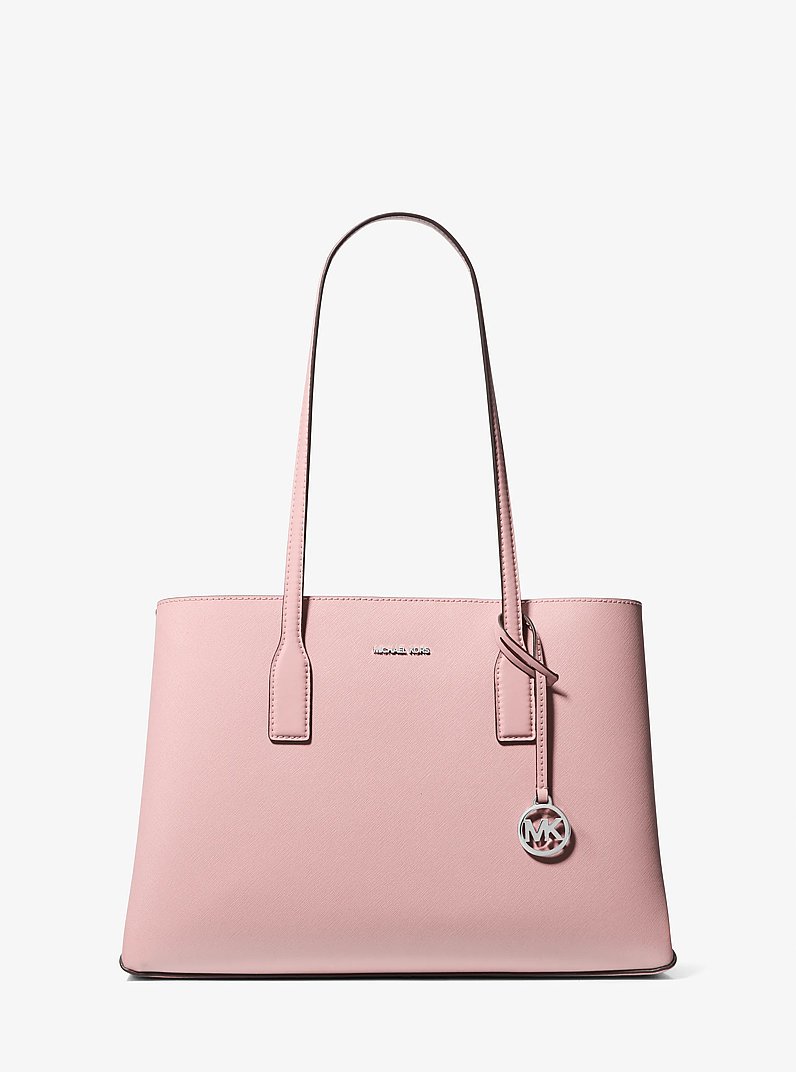 Ruthie Medium Saffiano Leather Tote Bag in SMOKEY ROSE | Michael Kors