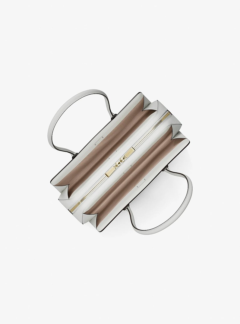 Laila Small Leather Shoulder Bag in EGGSHELL | Michael Kors