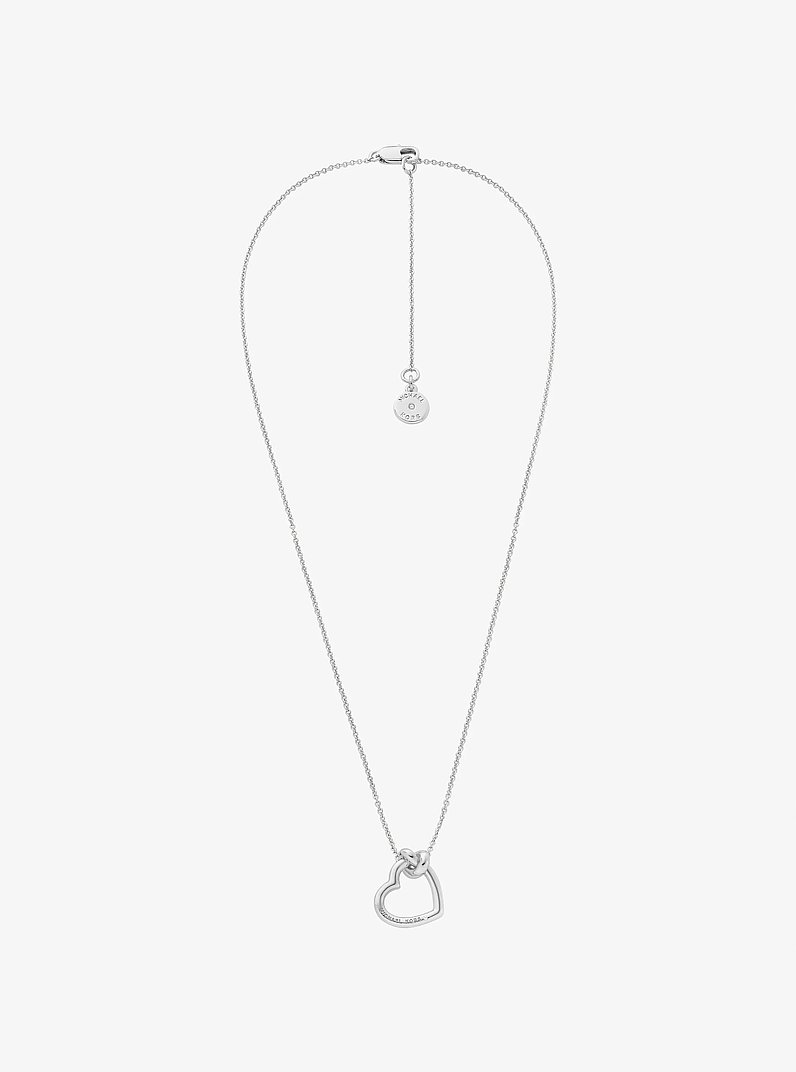 Knotted Heart Necklace in SILVER | Michael Kors