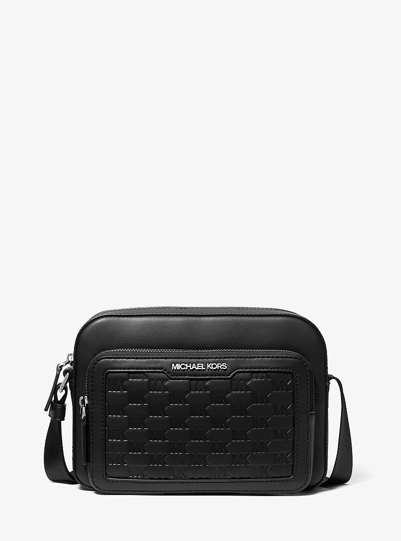 Cooper Logo Embossed Flight Bag in BLACK | Michael Kors