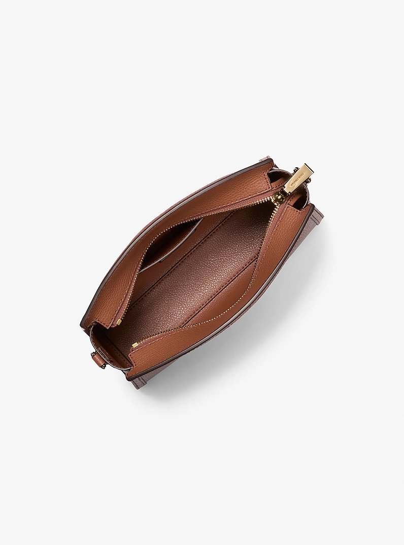 Borsa a tracolla Chantal grande in pelle martellata in CUOIO | Michael Kors