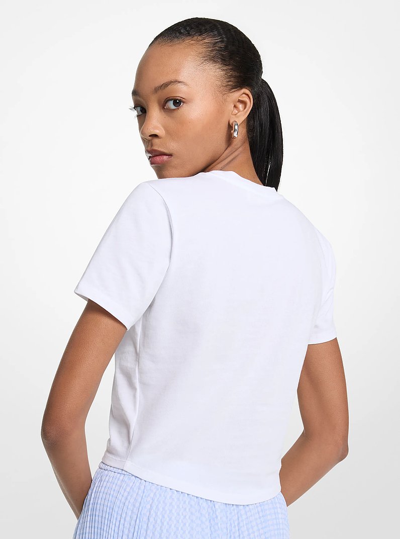 Tile Print Logo Ring T-Shirt in SHOREBLUE | Michael Kors