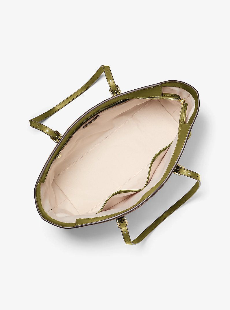 Quinn Large Suede Tote Bag in PISTACHIO | Michael Kors
