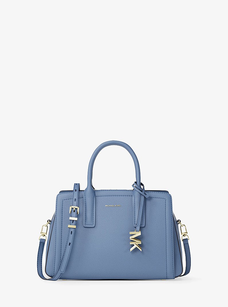 Laila Small Pebbled Leather Satchel