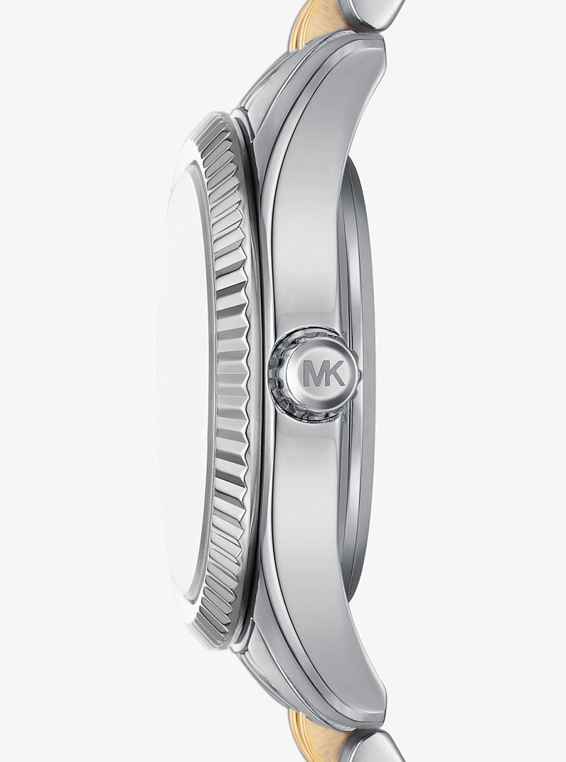 Zweifarbige Armbanduhr Mini Lexington mit Pav&eacute; in ZWEIFARBIG | Michael Kors