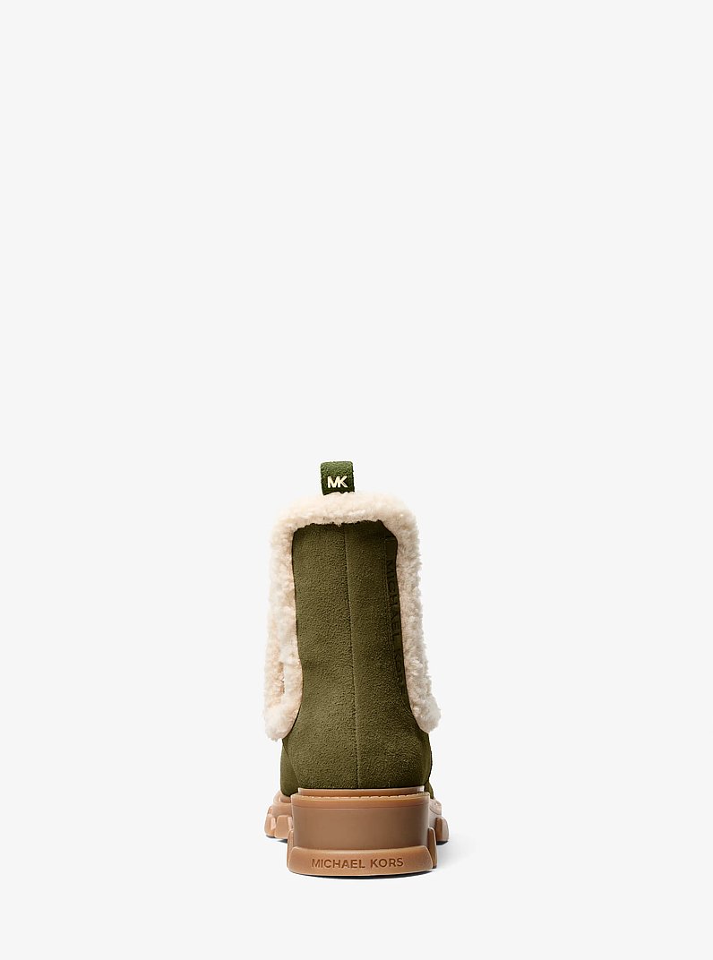 Ridley Suede and Faux Shearling Boot in OLIVE | Michael Kors
