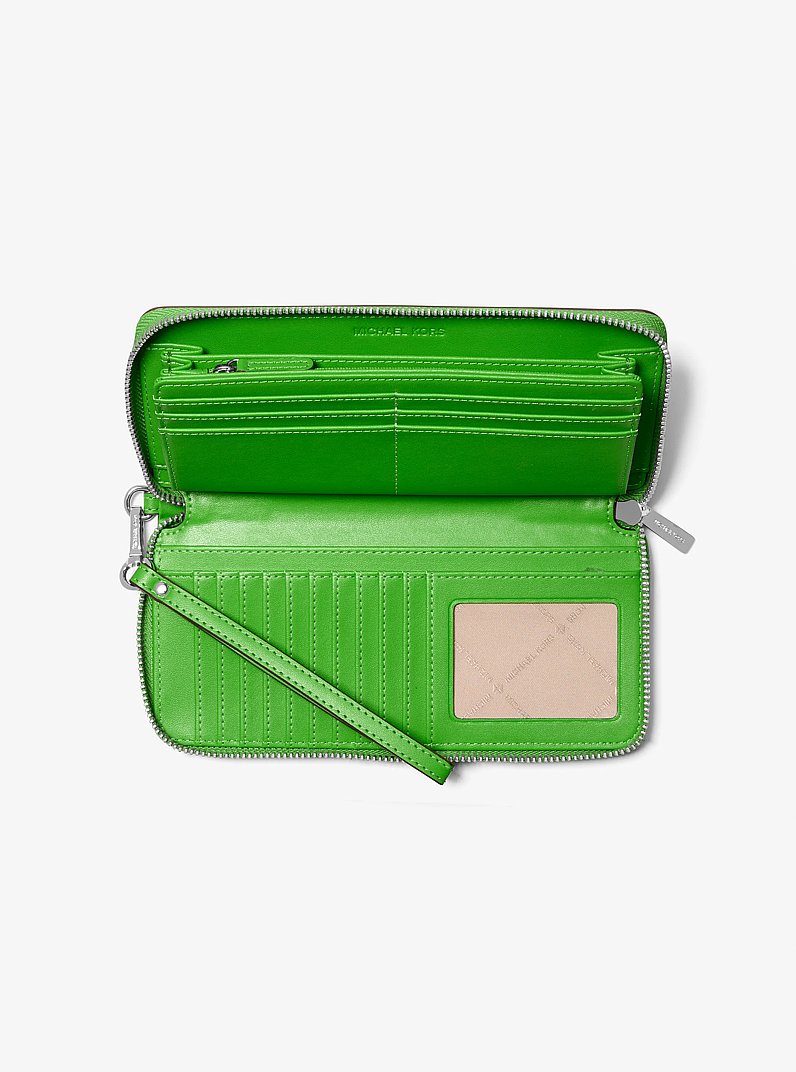 Jet Set Travel Zebra Print Calf Hair Continental Wallet in JUNGLE | Michael Kors