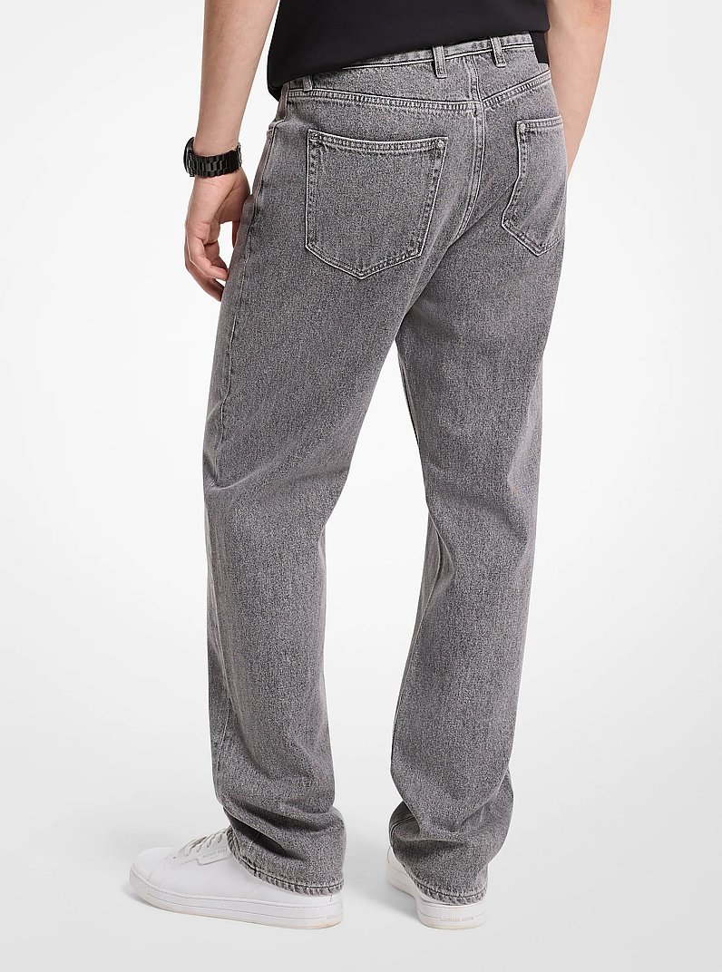 Finn Straight-Fit Denim Jeans in CONCRETE WASH | Michael Kors