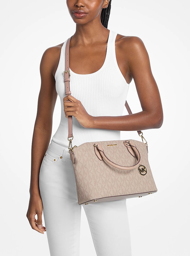 Borsa a mano Sienna media con stampa logo in BALLET | Michael Kors