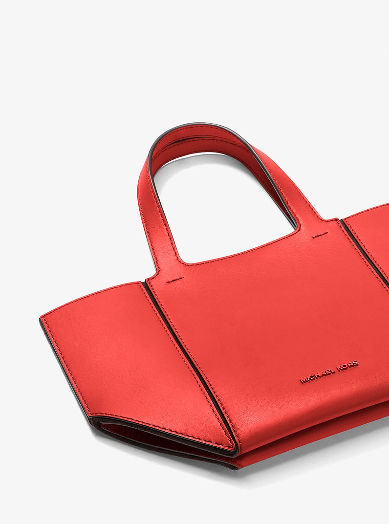 Jordi Small Leather Tote Bag in BURNT SIENNA | Michael Kors