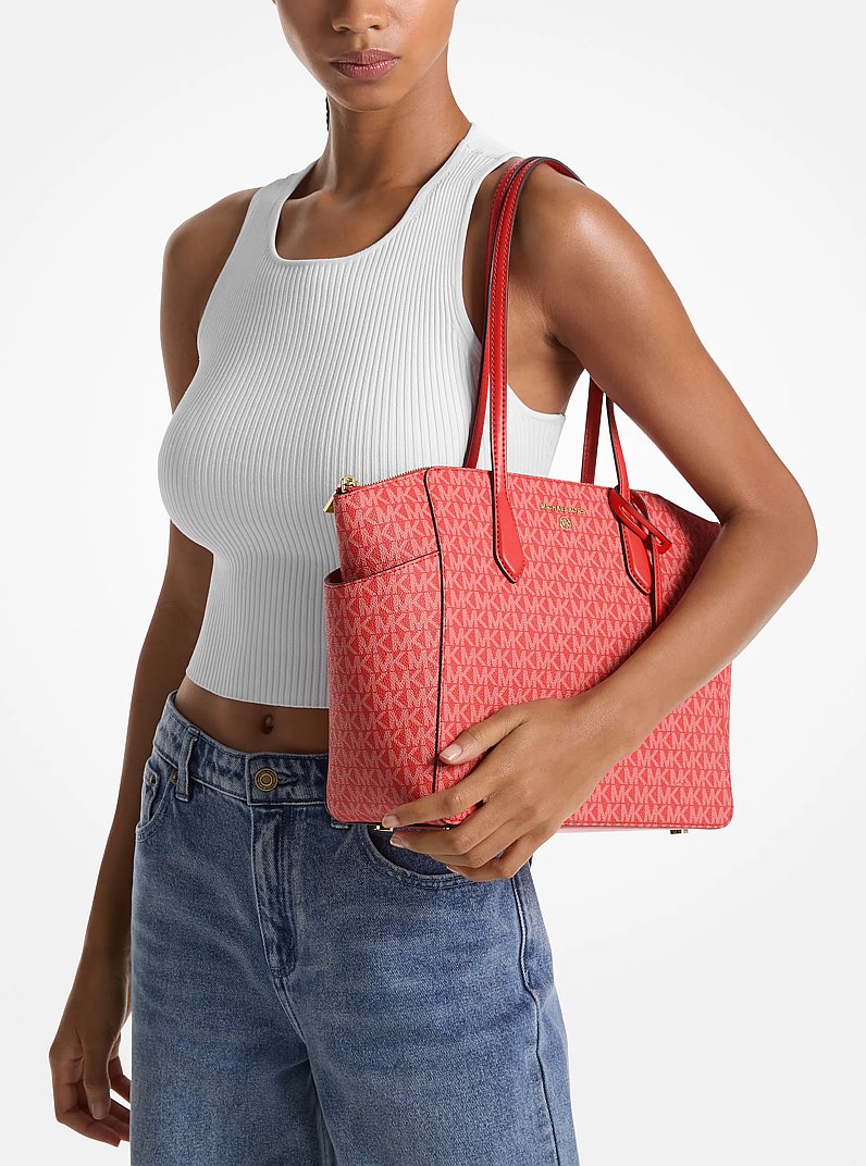 Marilyn Medium Signature Logo Tote Bag in BURNT SIENNA | Michael Kors