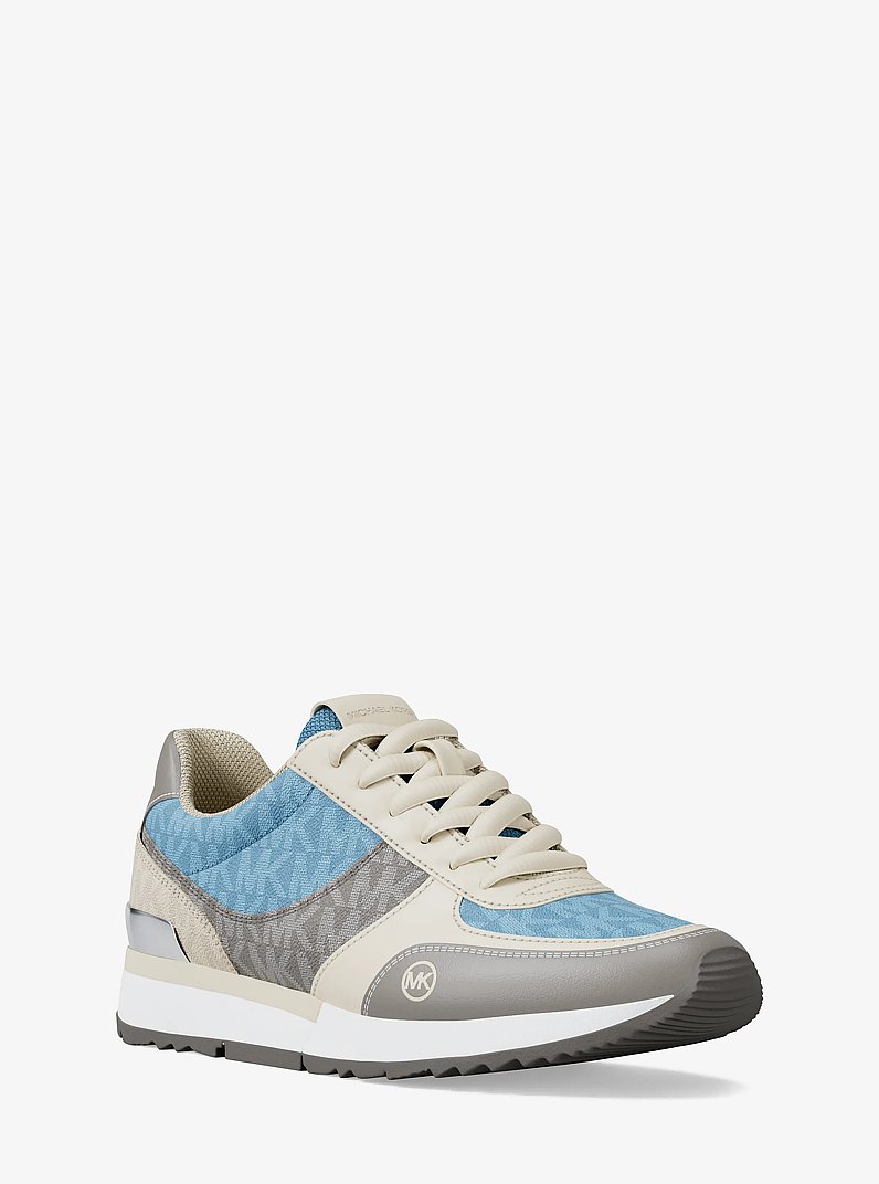 Andi Mixed-Media Trainer in LIGHT SKY | Michael Kors