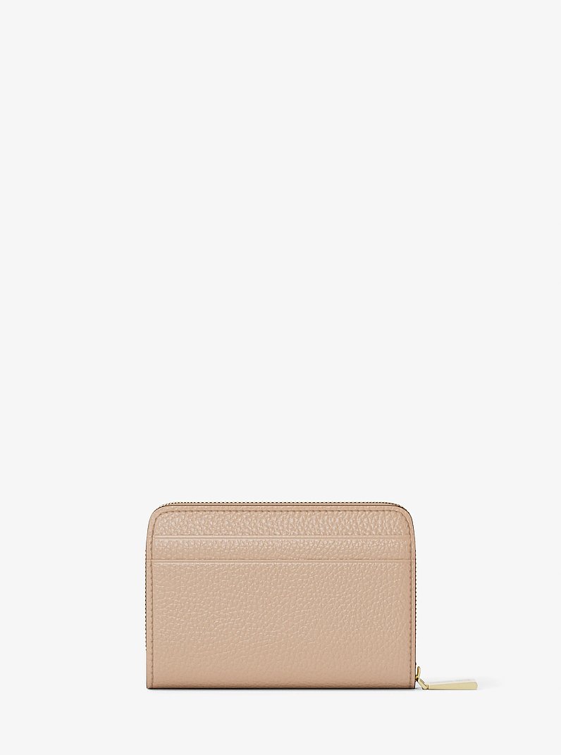 Kartenetui Jet Set Small aus gekrispeltem Leder mit Rundum-Rei&szlig;verschluss in KHAKI | Michael Kors