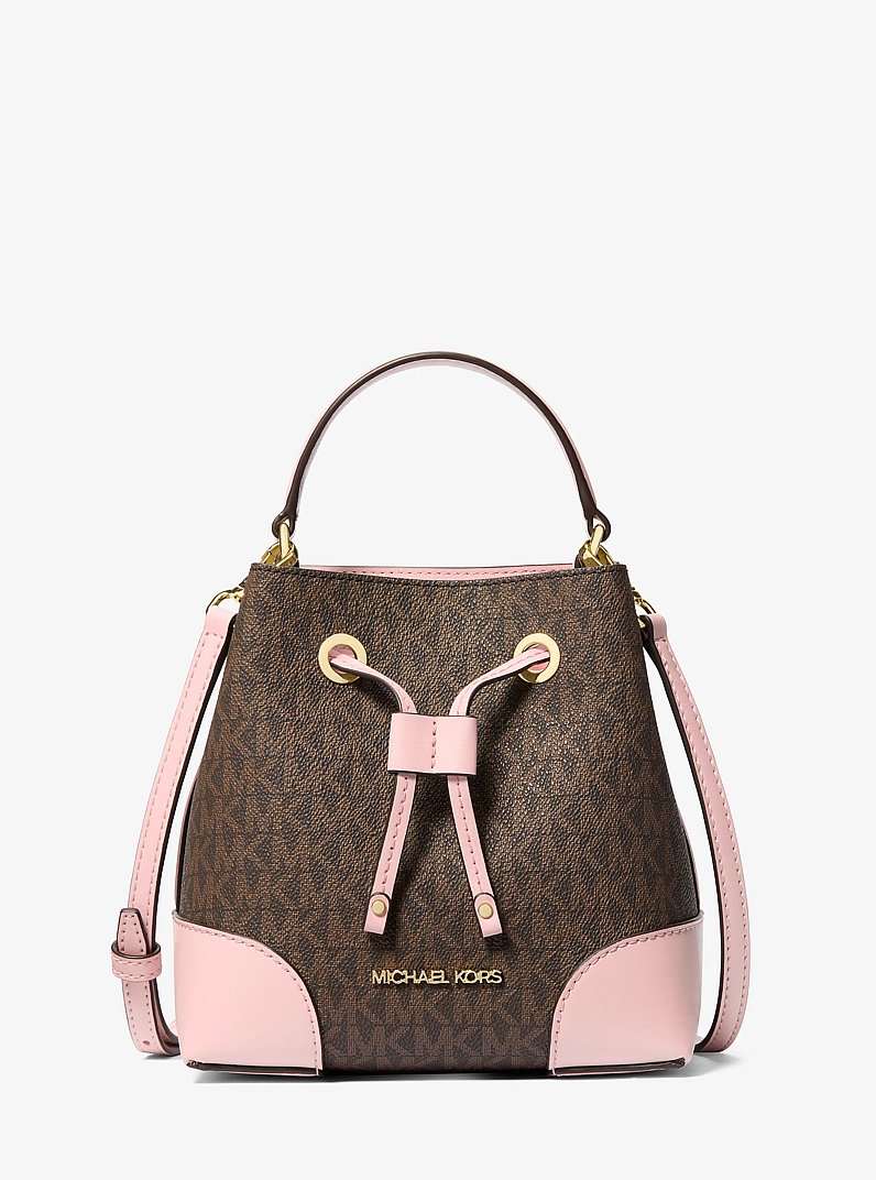 Petit sac seau Mercer &agrave; logo in ROSE POUDR&Eacute; | Michael Kors