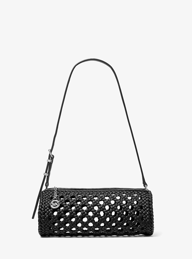 Zylindrische, geh&auml;kelte Pochette Izzy Small in SCHWARZ | Michael Kors