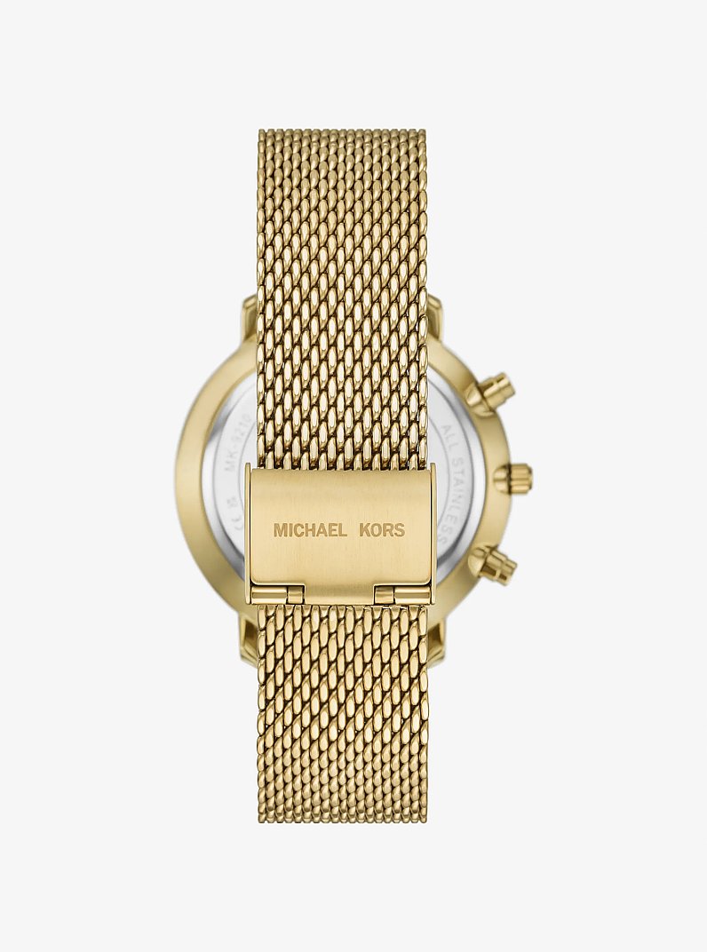 Reloj Blake oversize en tono dorado con correa de malla in DORADO | Michael Kors