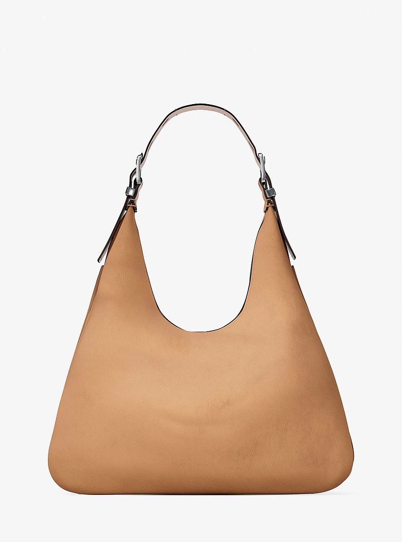 Borsa hobo Nolita grande in nabuk in ARACHIDE | Michael Kors