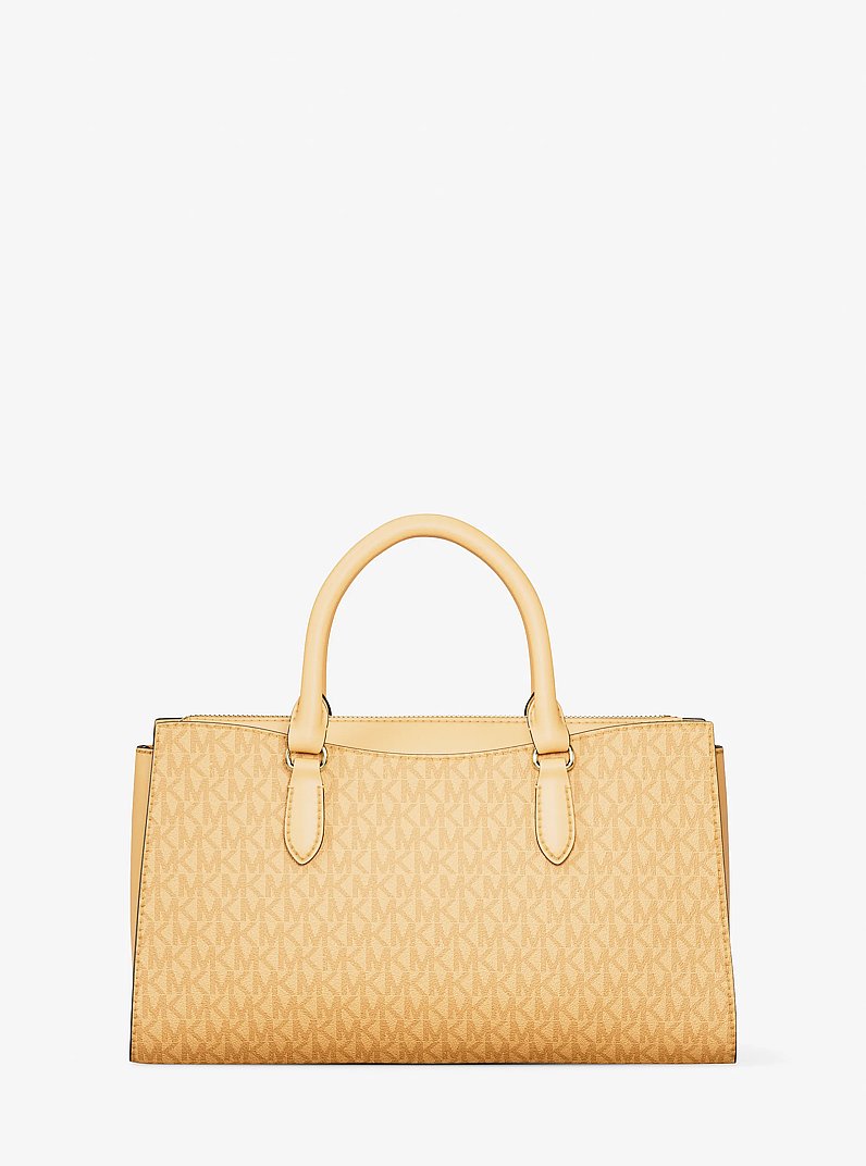 Sacoche Arden de taille moyenne &agrave; logo Signature et &agrave; fermeture &eacute;clair sur le dessus in BL&Eacute; AU MIEL | Michael Kors