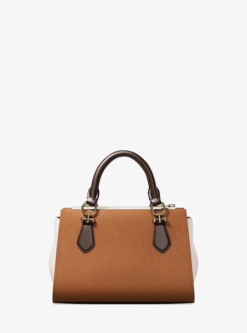 Marilyn Small Color-Block Saffiano Leather Messenger Bag in LUGGAGE MULTI | Michael Kors