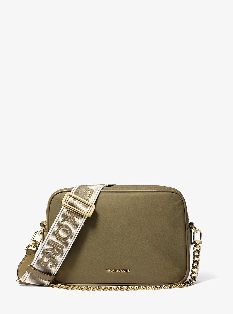 Bryant Medium Nylon Camera Crossbody Bag in SAFARI GREEN | Michael Kors