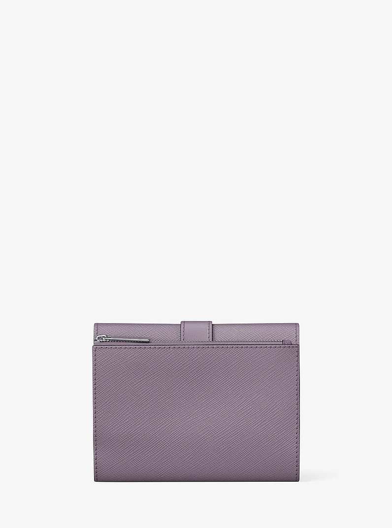 Greenwich Medium Leather Trifold Wallet in LILAC | Michael Kors