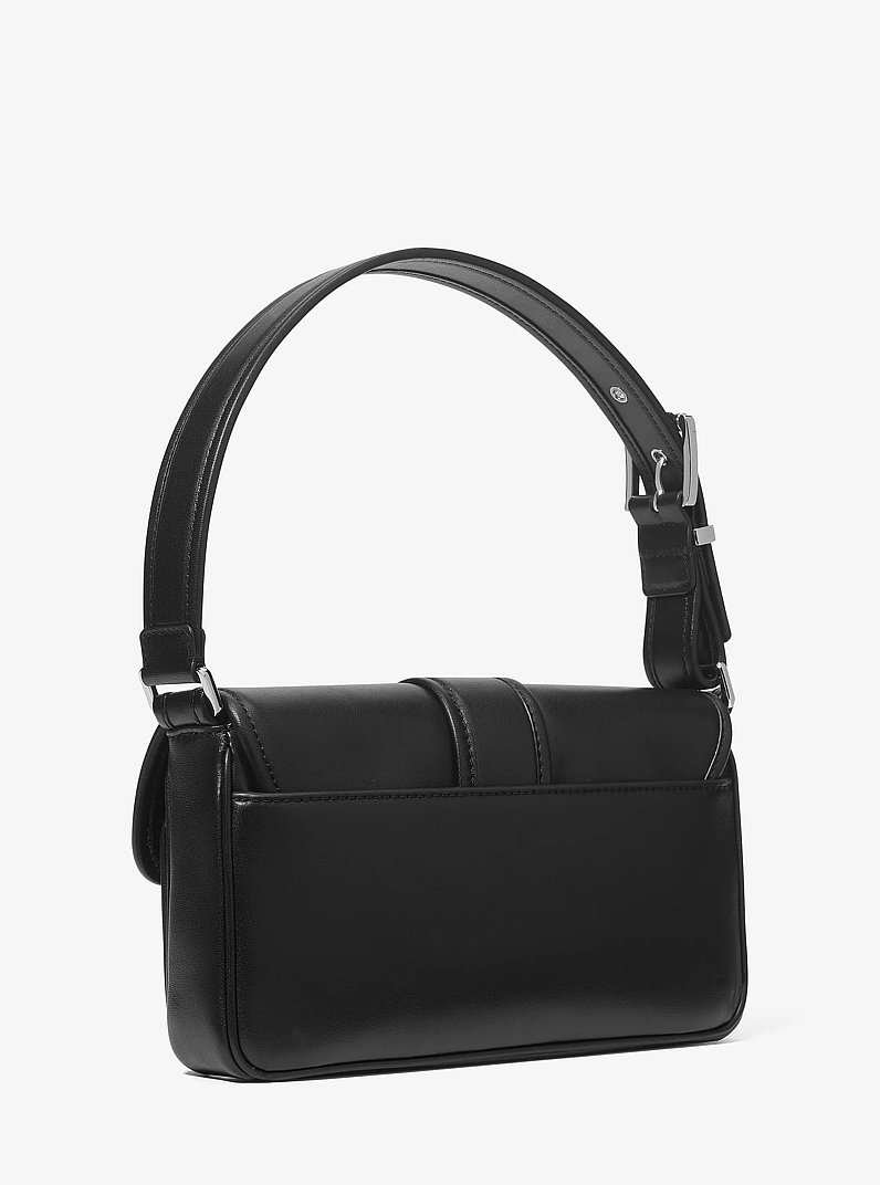 Colby Medium Grommeted Leather Shoulder Bag in BLACK | Michael Kors