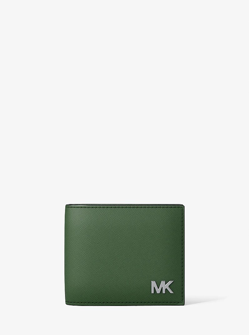Cooper Saffiano Leather Billfold Wallet With Passcase in AMAZON GREEN | Michael Kors