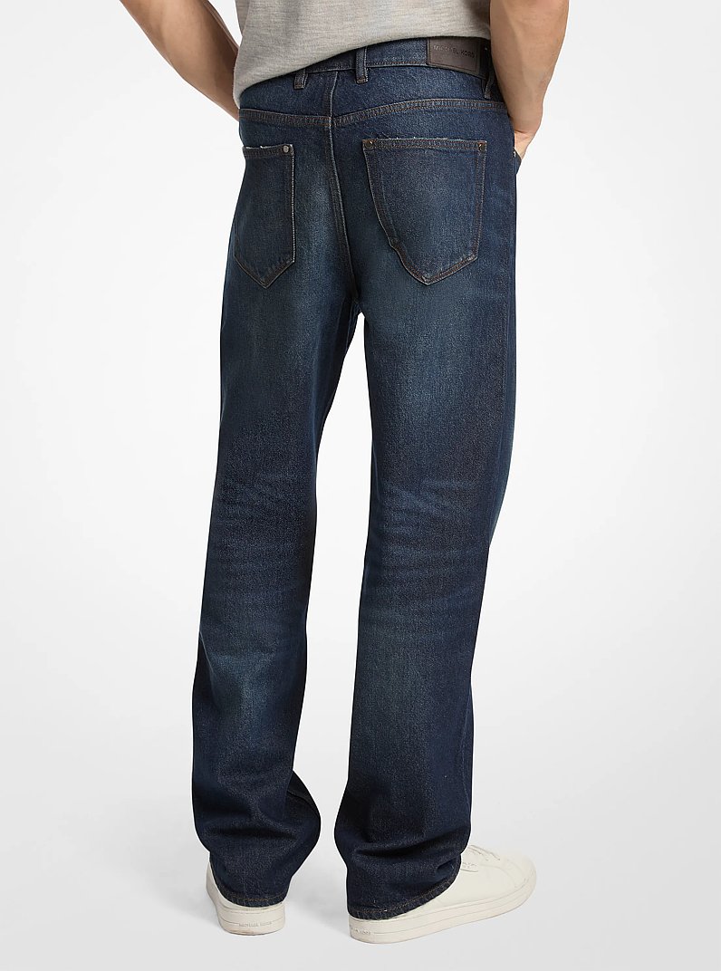 Finn Straight Fit Denim Jeans in LIGHT INDIGO WASH | Michael Kors