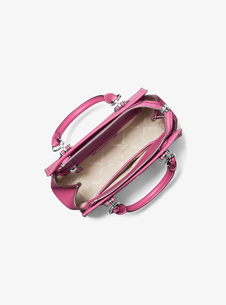 Bandolera Marilyn peque&ntilde;a de piel saffiano in FUCSIA INTENSO | Michael Kors