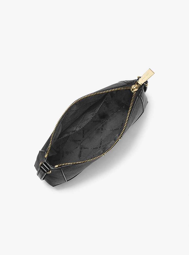 Crossbodytas Sallie van saffianoleer, middelgroot in ZWART | Michael Kors