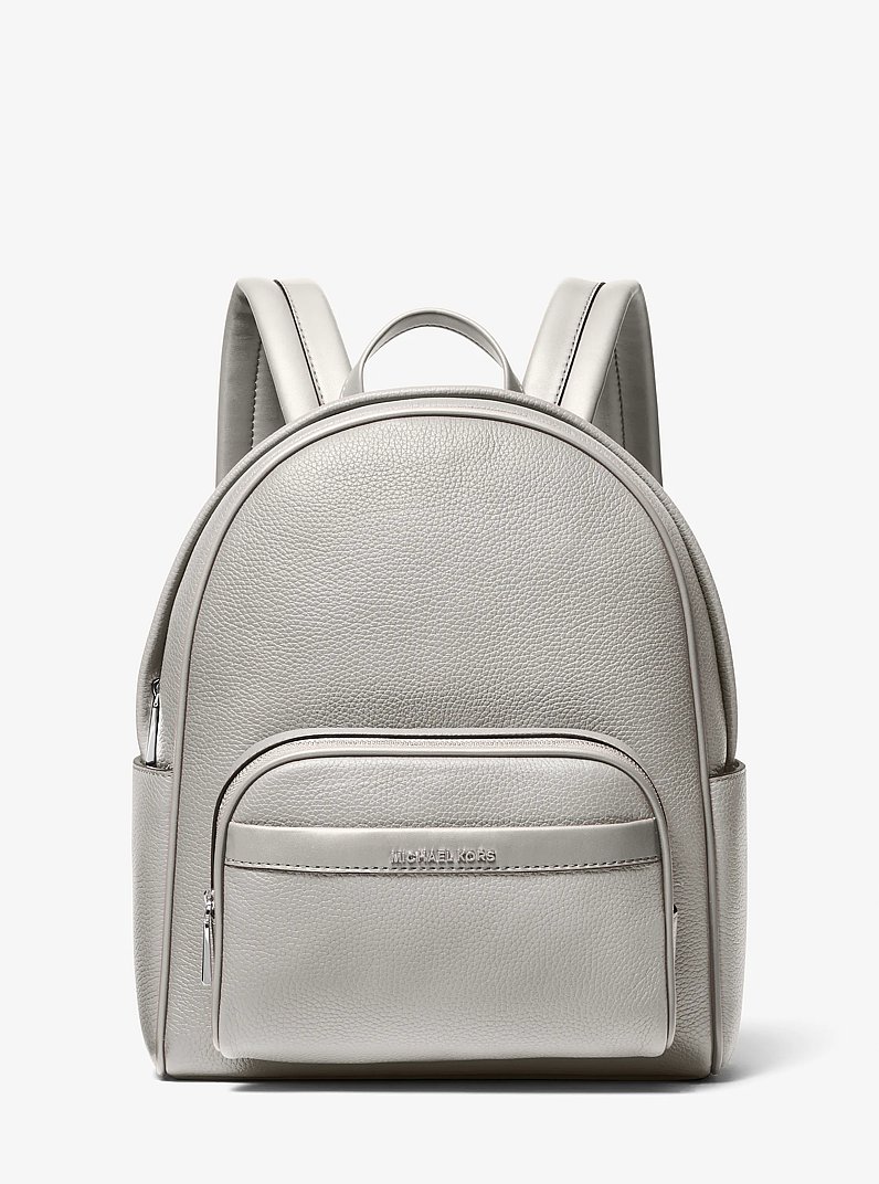 Bex Medium Pebbled Leather Backpack in ALUMINUM | Michael Kors