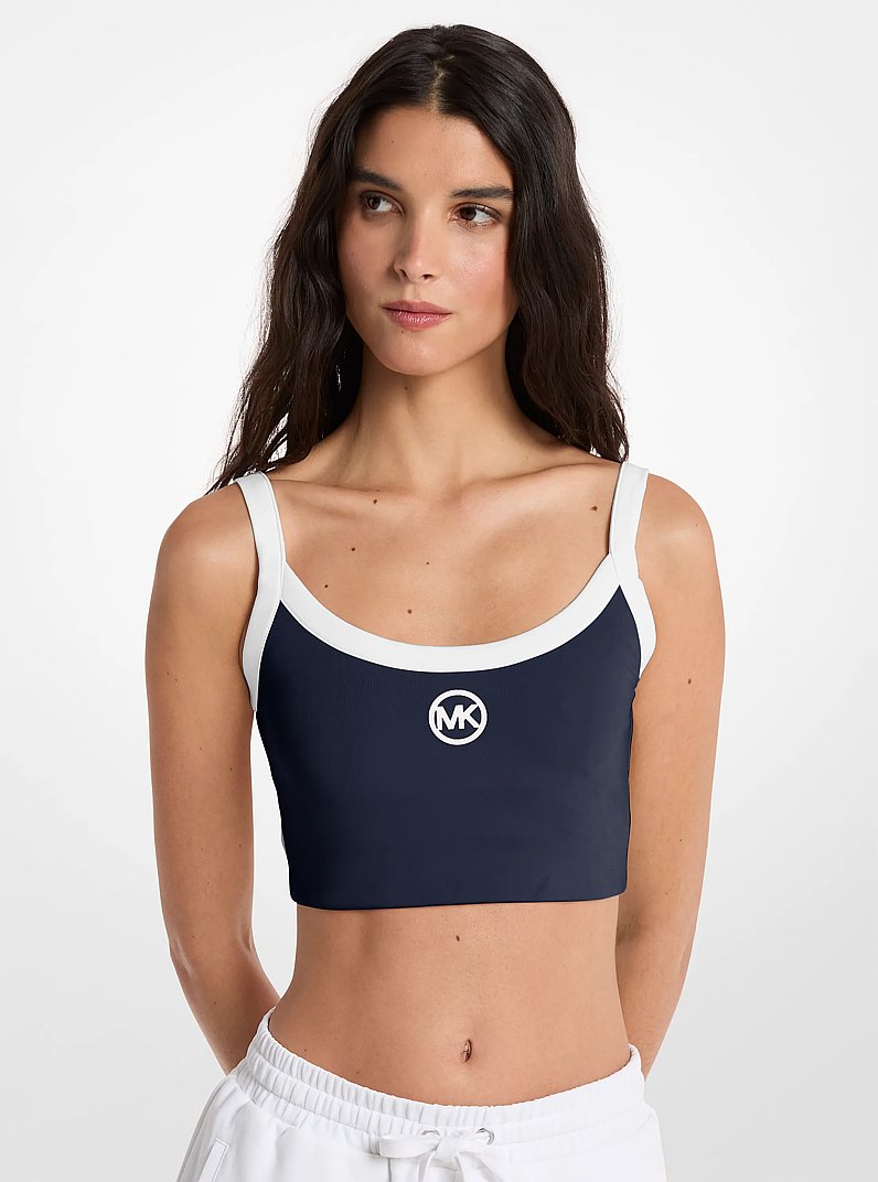 Stretch Knit Sports Bra in MIDNIGHTBLUE | Michael Kors