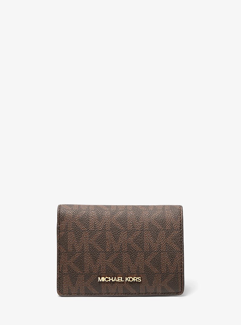 Jet Set Medium Signature Logo Wallet in BROWN/LUGGAGE | Michael Kors